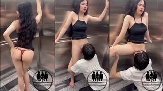 HỮU DUYÊN BÚ LỒN EM TRONG THANG MÁY SÉT ĐÁNH CŨNG KHÔNG NHẢ