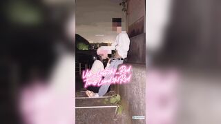 Cặp đôi dâm thích cảm giác lạ rủ ra chân cầu bú cu public