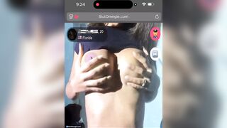 Teen mảnh khảnh vú khủng trên omegle