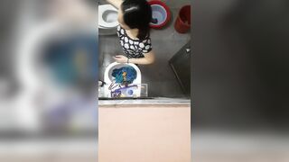 Rình trộm chị dâu tắm bất thành,khi biết rồi, chị phạt nặng là Địt chị thật nhiều