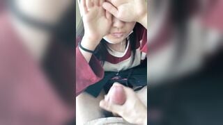 Rủ em ny sinh viên ra cầu thang bú cu