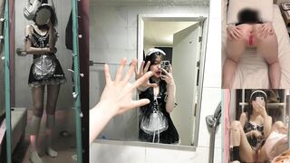 Cực phẩm 2k4 bôi dầu bóng loáng bóp vú rồi cưỡi dildo phê vcl