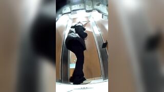 Spying asian teen pissing in bar 3