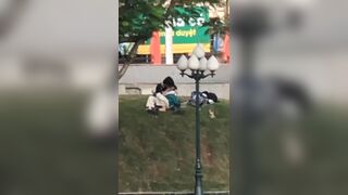 Clip Sex Cặp đôi Bắc Ninh ân ái lộ liễu trong công viên ít người