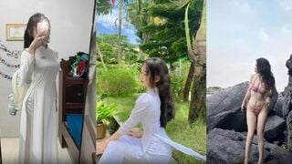 Trốn học để được anh yêu doggy vẫn mặc nguyên bộ áo dài