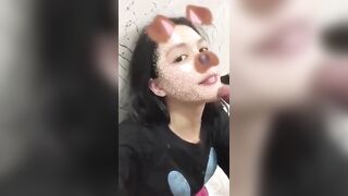 Bắn tinh đầy mặt, miệng chó cái