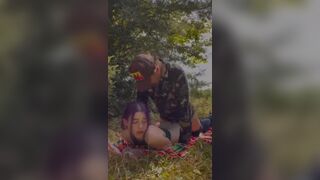 Đụ trong rừng với lão trâu già mới quen