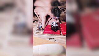 Cho vợ tập làm quen khi có 3 con cu 2
