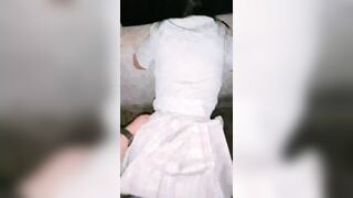 lên sân thượng địt nhau với bé học sinh loli