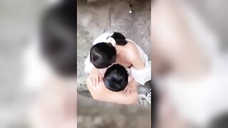 hai em học sinh vào hẻm vắng bú cu địt nhau