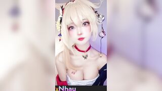 Em gái coslay xinh đẹp múp và hai cặp bưởi to và tròn
