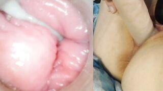 Gắn cam vào toy xem bên trong lồn đầy dâm thủy lên đỉnh