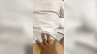 Sơ mi trắng khóc vì bị ny đụ xong quay clip.