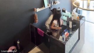 Hack cam quay lén e chủ quán dâm đãng trốn ck lén lút cưỡi ngựa với ng tình trg quầy