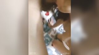 Bé mới ra thành phố đi học đã bị thằng anh họ lừa về trọ địt p2