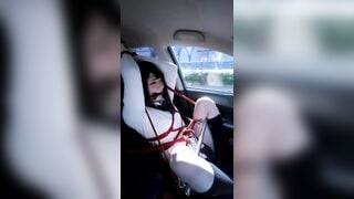 Trói người bạo dâm huấn luyện con đĩ dâm đãng public trên xe oto 11