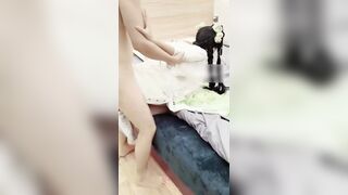 chơi em học sinh cosplay mình dây lồn không lông