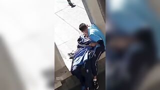 2 em học sinh lén lút địt nhau ngay góc khuất sân trường