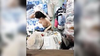 Quay lén cô hàng xóm sáng đi làm về tối về thủ dâm (Hack cam, quay lén)