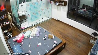 Hack cam phòng ngủ của 2 chị em dáng ngon vừa tắm vừa thay đồ - 2 (Hack cam,quay lén)