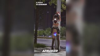 Bắt trói em slave dâm vào cột điện show hàng public trên đường cho mọi người chụp ảnh