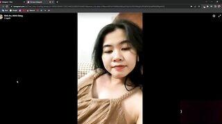 Quay màn hình call video với em ghệ vú bự ngồi nói chuyện e show cặp bưởi bự cực múp