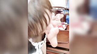 Nữ chủ nhân Loli mình dây Vú non, Bắt hầu gái Liếm ngón chân quay video Cực nứng