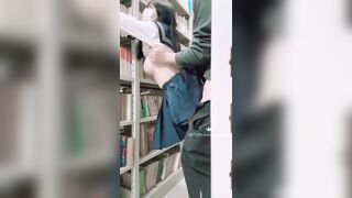 Em học sinh dâm trắng múp chổng mông cho thầy giáo đụ public trên thư viện trường