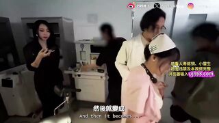 Em y tá ngây thơ xinh đẹp bị cấp trên trói chặt tay chân móc lồn đụ mạnh bạo
