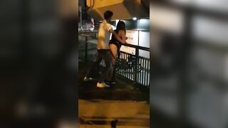 Quay lén cặp đôi doggy public ngay trên đường phố