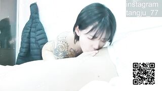 Full 11 phút, E xăm trổ đi massage Thủ dâm Vú Lồn Không lông đi tắm Rên Rỉ sex