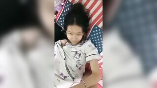 Em họ 16 tuổi học sinh lớp 10 lười đi học, bị anh trai bắt phạt lôi lên đụ.