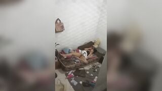 Ở trọ, Quay lén Sinh viên Hàng xóm ngủ, Ko mặc quần lót Lồn rậm lông