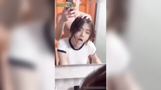Rủ em b thân kính cận xinh dáng múp về phòng học chung mà học đâu k thấy toàn là đụ e