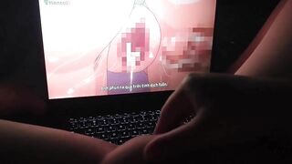 Em teen lồn múp, vừa coi hentai vietsud vừa xoa lồn