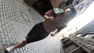 E Học sinh Sáng sớm chạy bộ, Cho người lạ Bóp vú Nghịch lồn rậm lông quay video rên