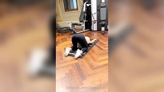 blonde slut fucked with a gym trainer