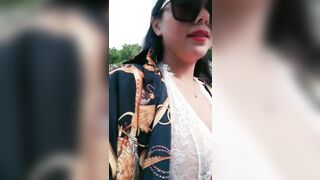 Gái dâm vú bự thèm cặc thích cảm giác mới lạ lên núi gạ địt mấy chú trung niên