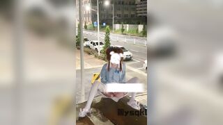 Nửa đêm, Gái Xinh Loli mình dây Public, Móc lồn thủ dâm Ko lông Giữa Đường nứng vcl