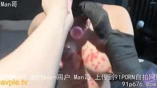 Sự trói buộc và kỷ luật đối với một bệnh nhân SM nặng, một phụ nữ trẻ ngực lớn