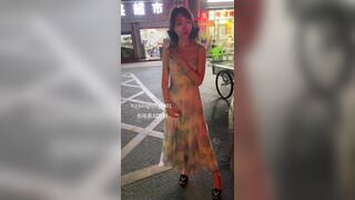 Thử thách, Gái Xinh Nhét sex toy Vào lồn, Đi dạo Rung lồn khoe vú Chảy dâm thủy rên r