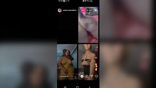 Các cô gái cùng live 18+ trên Instagram