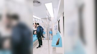Em teen học sinh vú bự bị trói bắt show hàng trên tàu điện ngầm bị ng lạ sờ mó #2