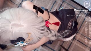 Mẫu nhỏ chơi cosplay bị dùng như cốc máy bay   Coser dâm đãng