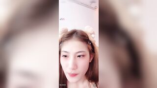 Em Huỳnh Bảo Trân vú tròn gái giọng miền Tây ngọt ngào gác chân show cái bím hồng #3