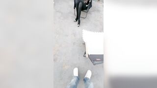 Dì trẻ lẳng lơ chân dài tụt quần cháu ra bú cu gạ cháu đụ bắn ngập lồn sướng tê bím