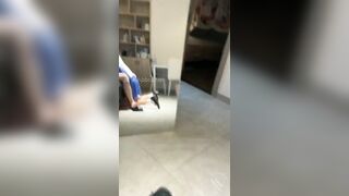Bé nó đi học về chưa cởi quần áo đã vội ngậm cu anh kế