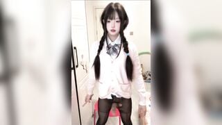 Em ladyboy cuto cực xinh khoe cu