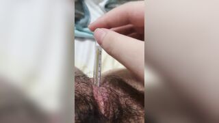 Độc lạ, Nhét Tạm Nhiệt kế vào lồn rậm lông, Thủ dâm quay video cho ghệ xem