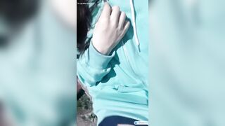 Nữ sinh vú bự dâm đãng nữa đêm trốn ra đường ngồi show vú vỗ lồn #2